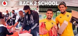 Vodacom, Orlando Pirates and Kaizer Chiefs hand out 3 200 school shoes to learners