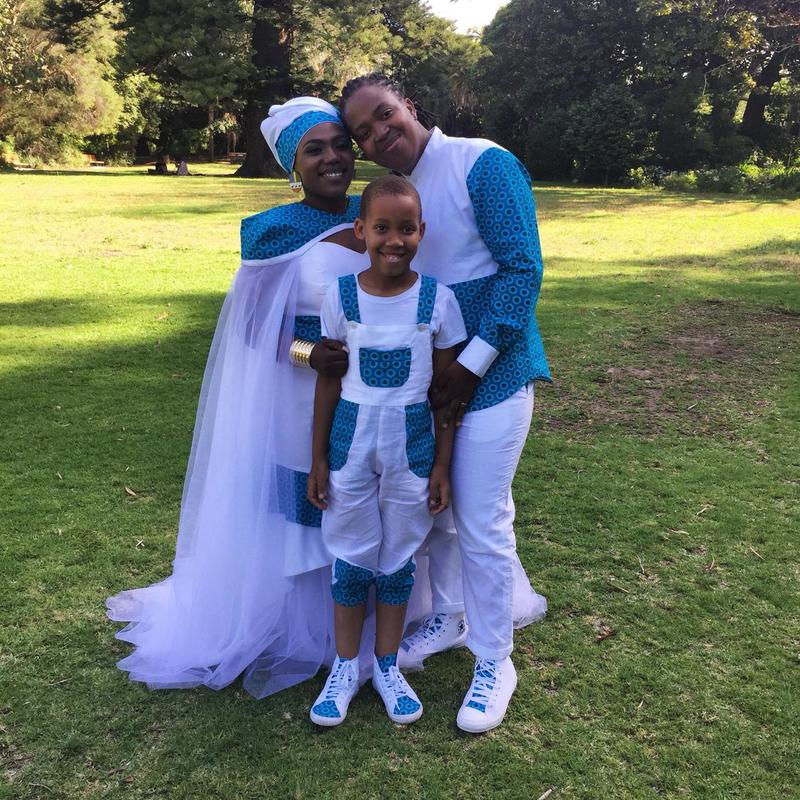 Tshepang and Nthabiseng on their wedding day