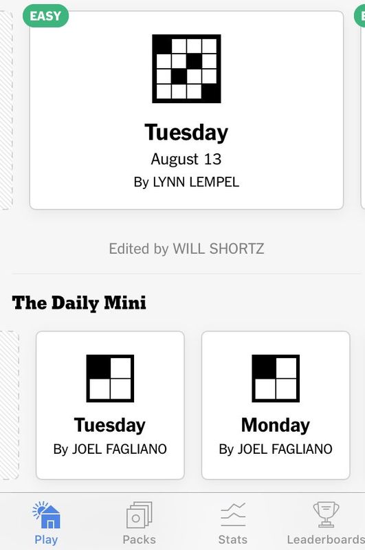 Download the New York Times Crossword app